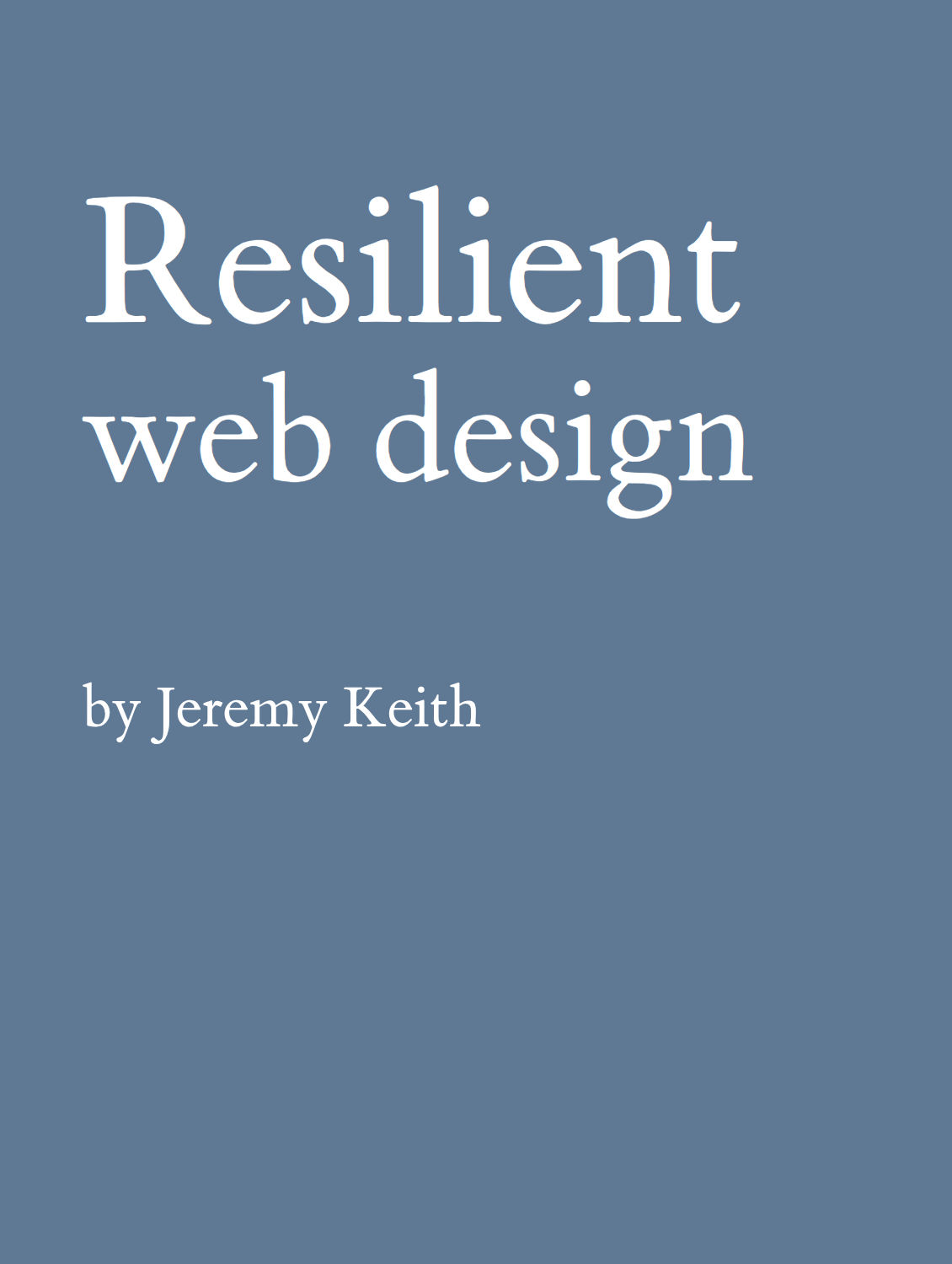 Cover of Resilient Web Design